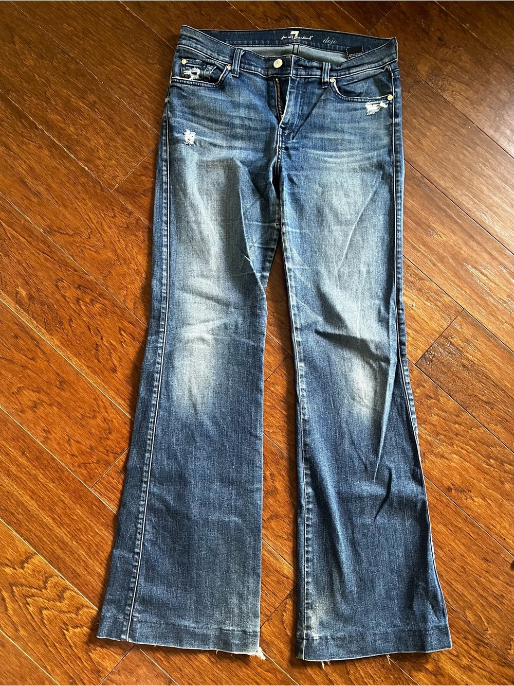 7 For All Mankind Women's Flare Jeans - Medium Blue Wash